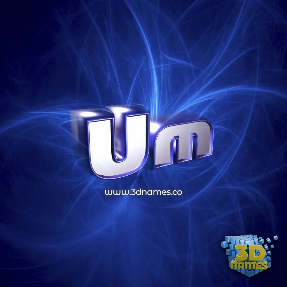 um in Plasma style - 3D name wallpaper