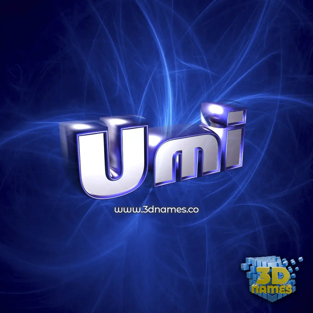 umi in Plasma style - 3D name wallpaper