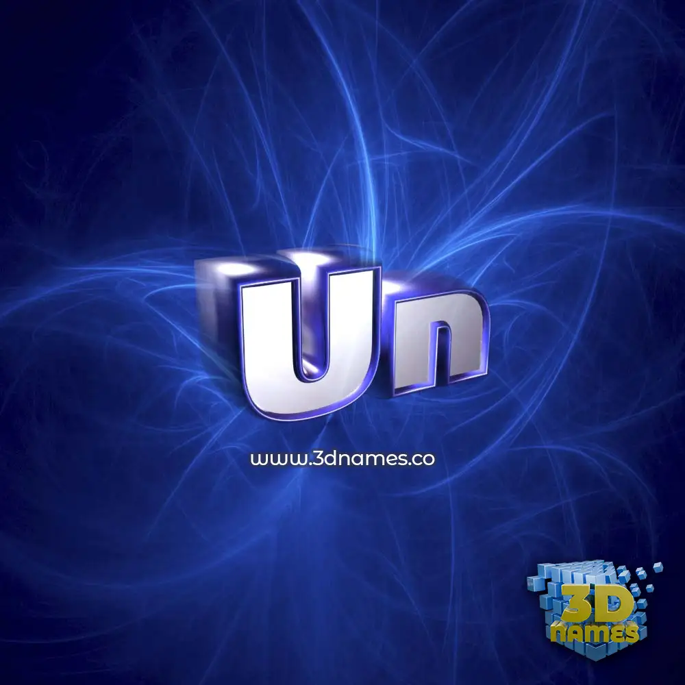un in Plasma style - 3D name wallpaper
