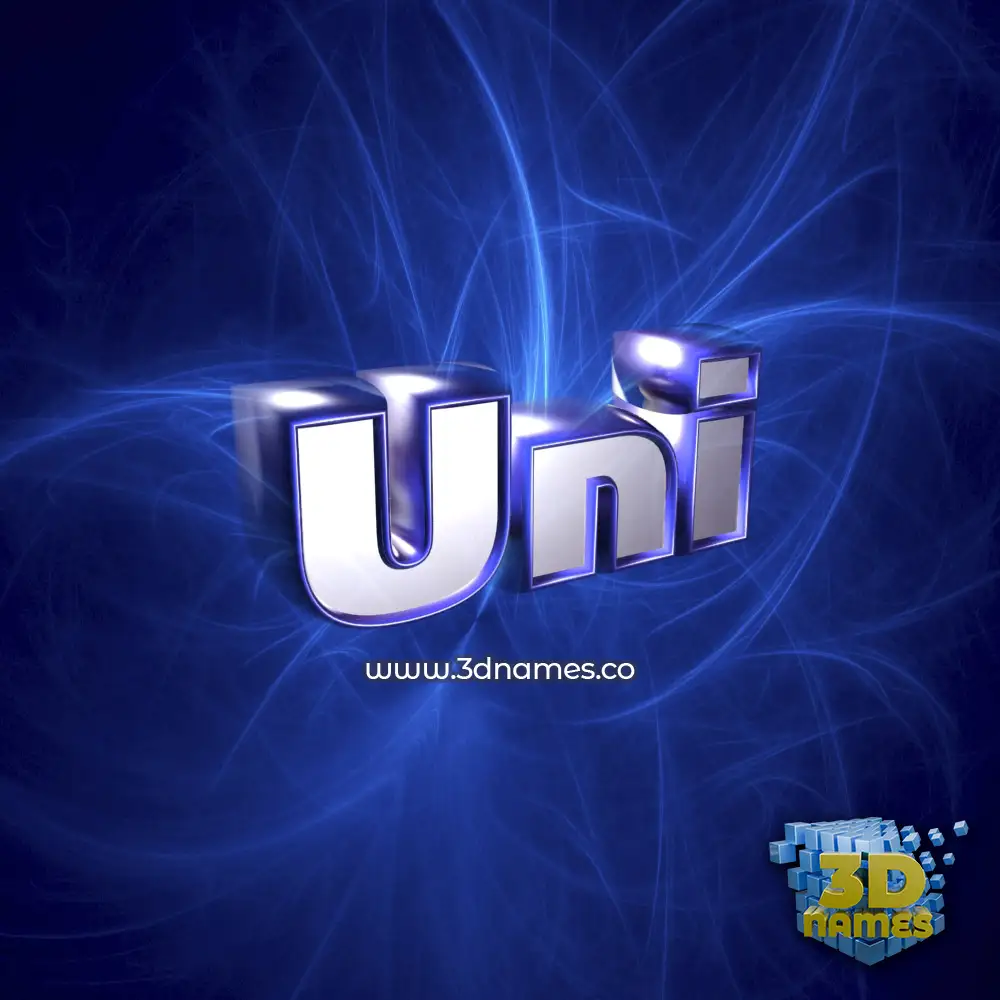 uni in Plasma style - 3D name wallpaper