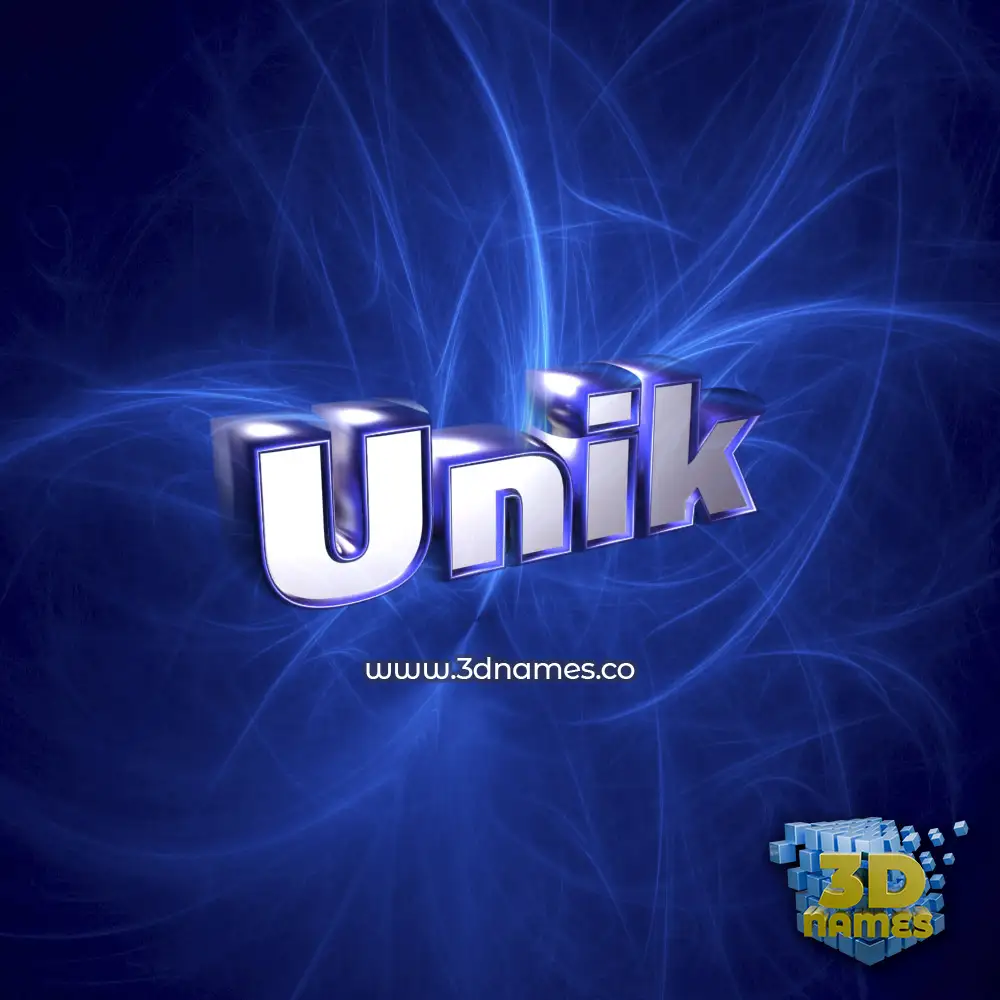 unik in Plasma style - 3D name wallpaper