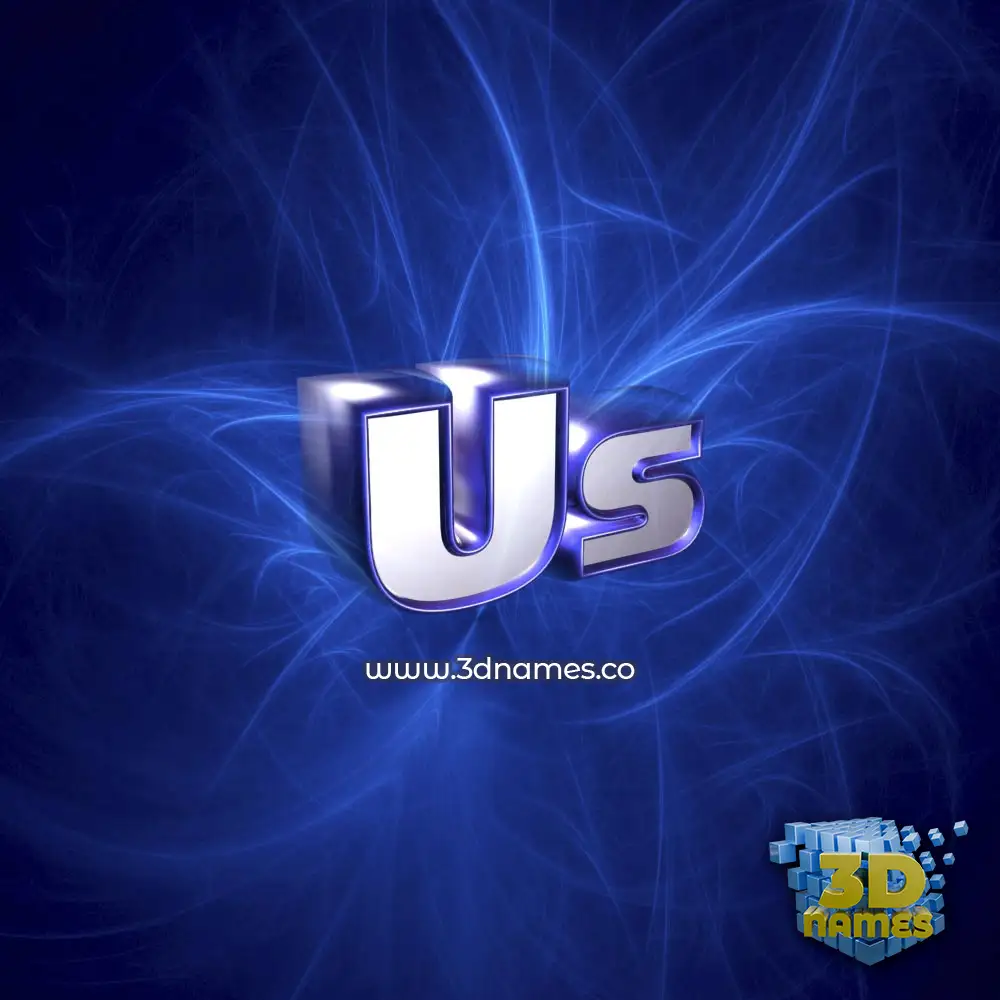 us in Plasma style - 3D name wallpaper