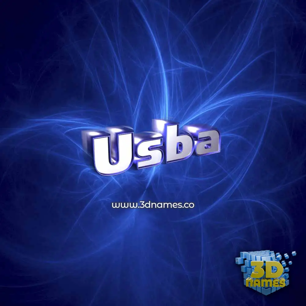 usba in Plasma style - 3D name wallpaper