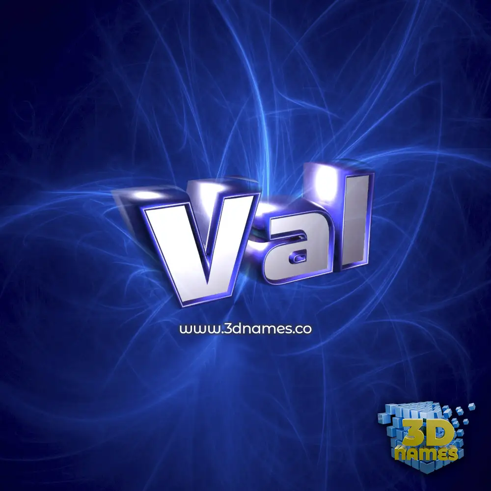 val in Plasma style - 3D name wallpaper