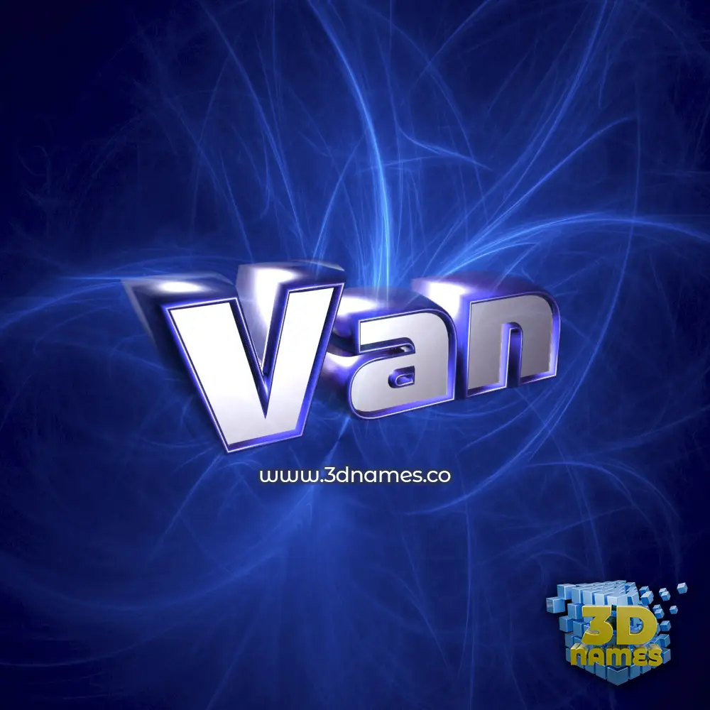 van in Plasma style - 3D name wallpaper