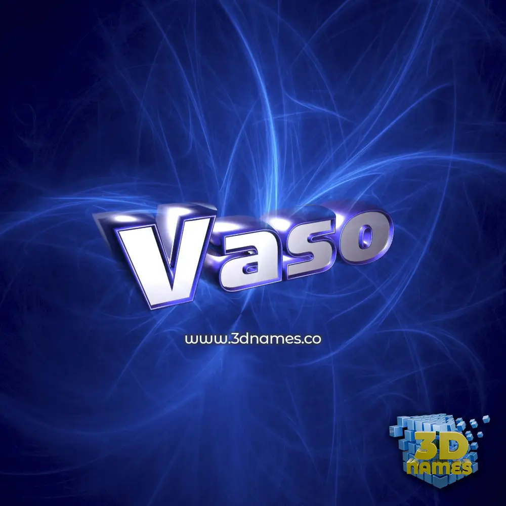 vaso in Plasma style - 3D name wallpaper