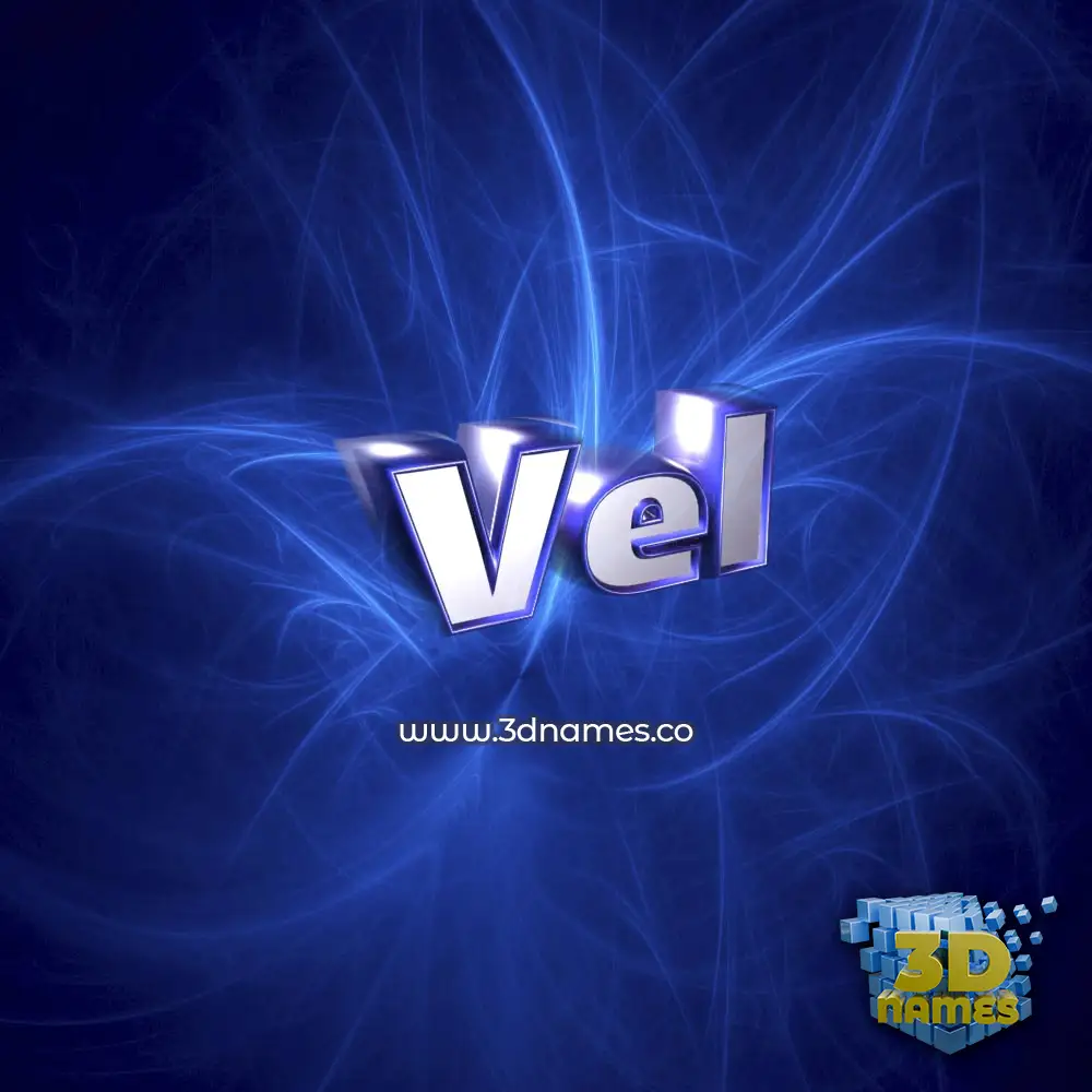 vel in Plasma style - 3D name wallpaper