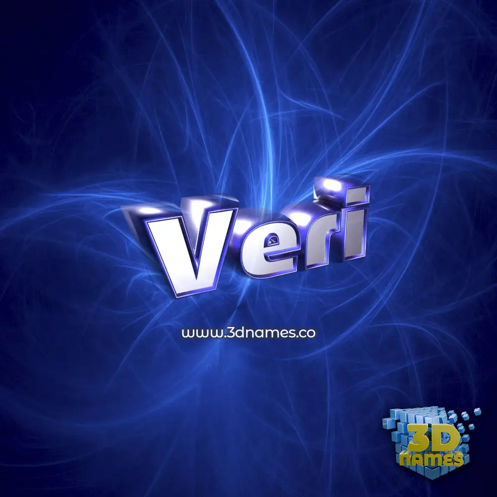 veri in Plasma style - 3D name wallpaper