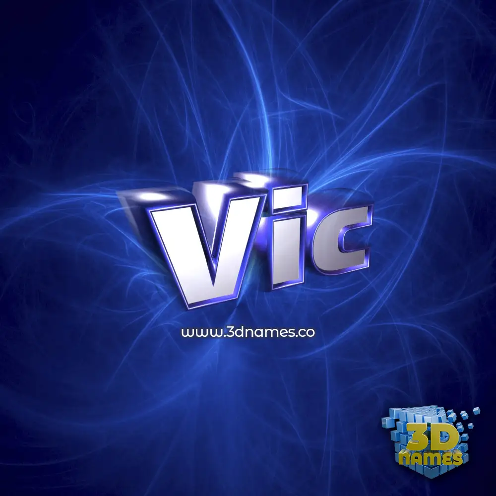 vic in Plasma style - 3D name wallpaper