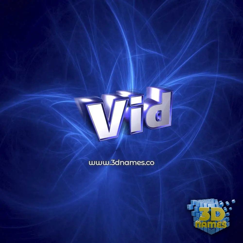 vid in Plasma style - 3D name wallpaper