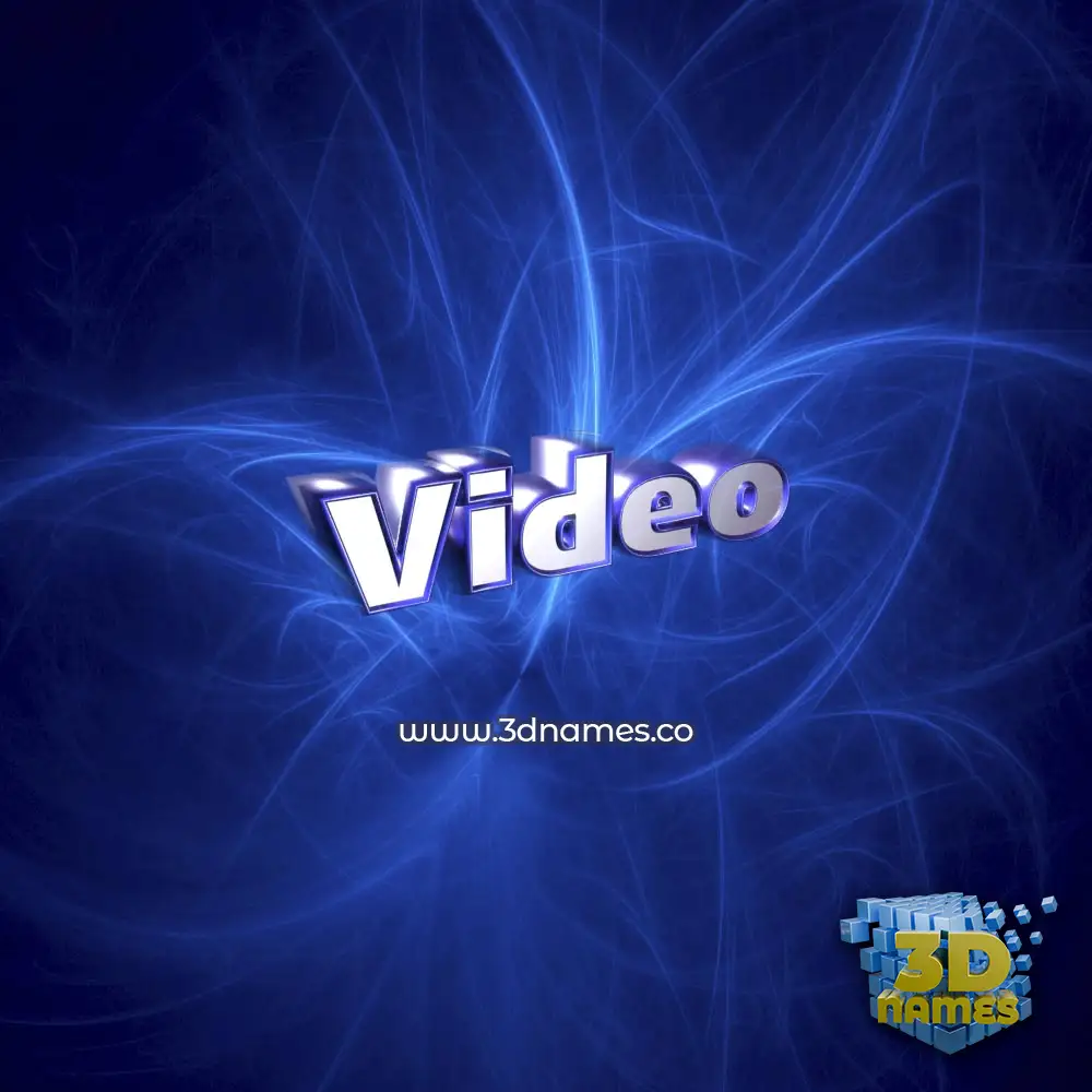 video in Plasma style - 3D name wallpaper