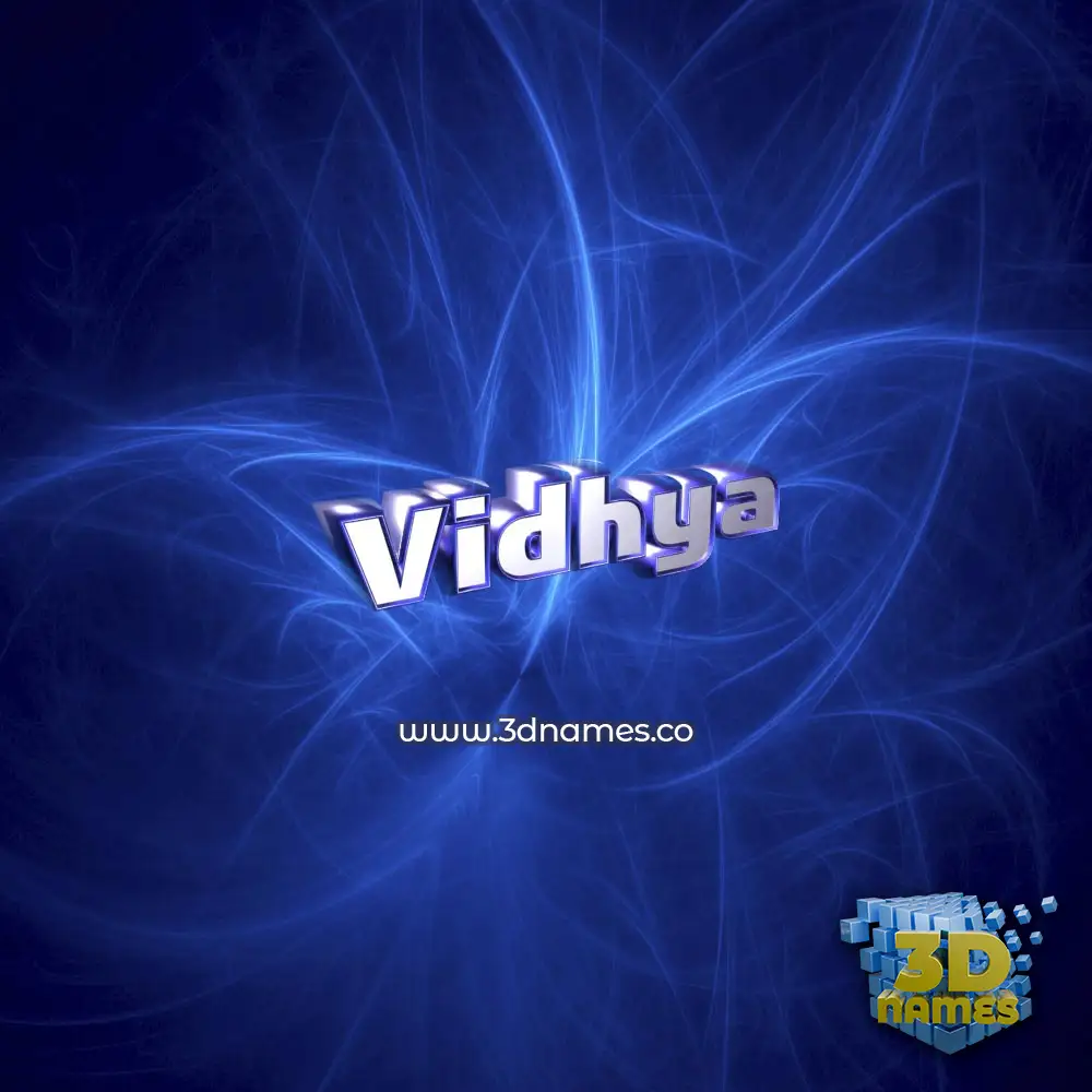 vidhya in Plasma style - 3D name wallpaper
