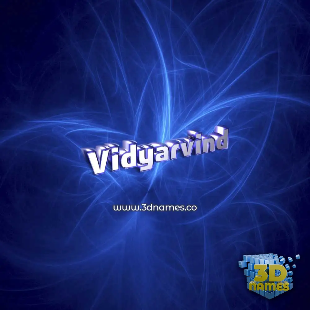 vidyarvind in Plasma style - 3D name wallpaper
