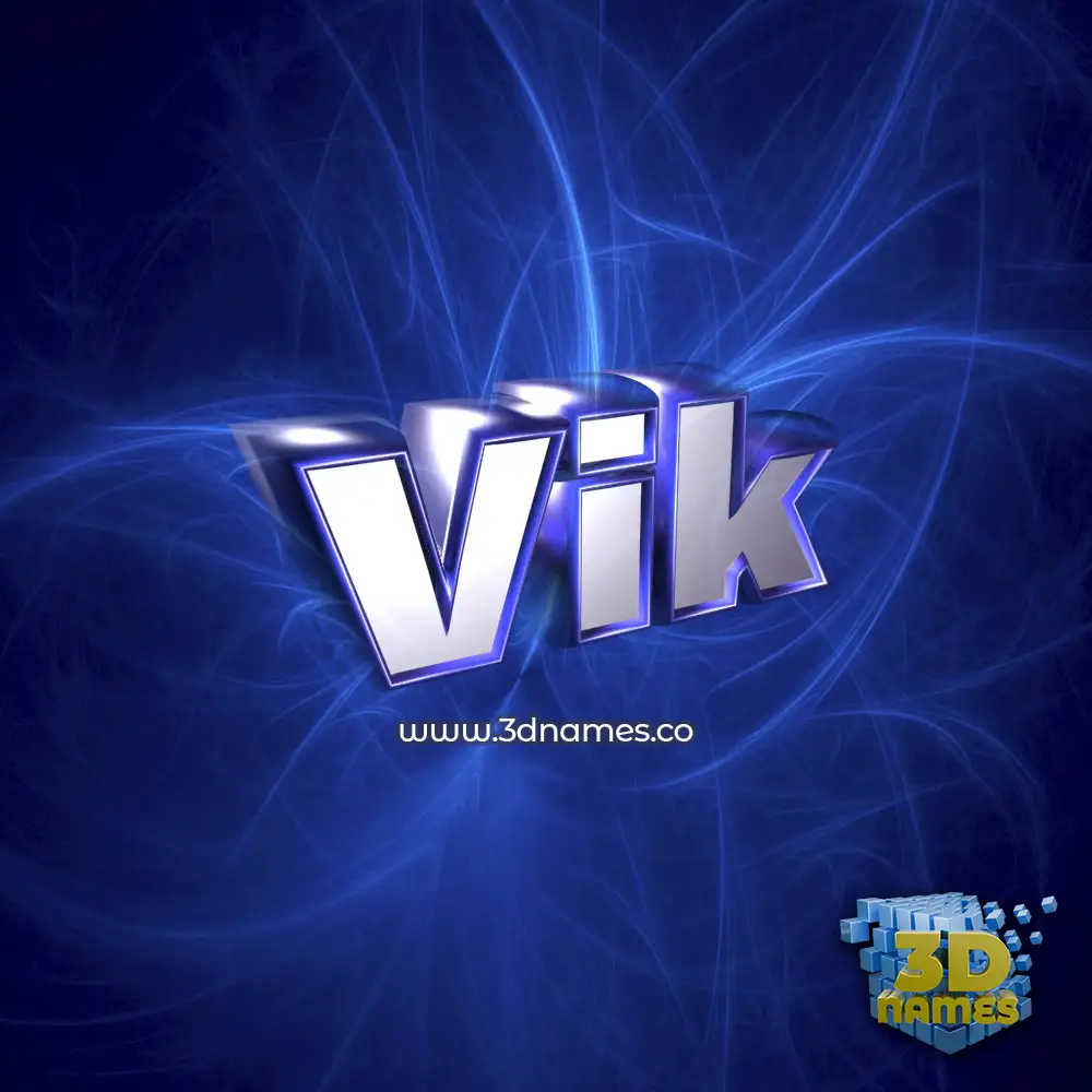 vik in Plasma style - 3D name wallpaper