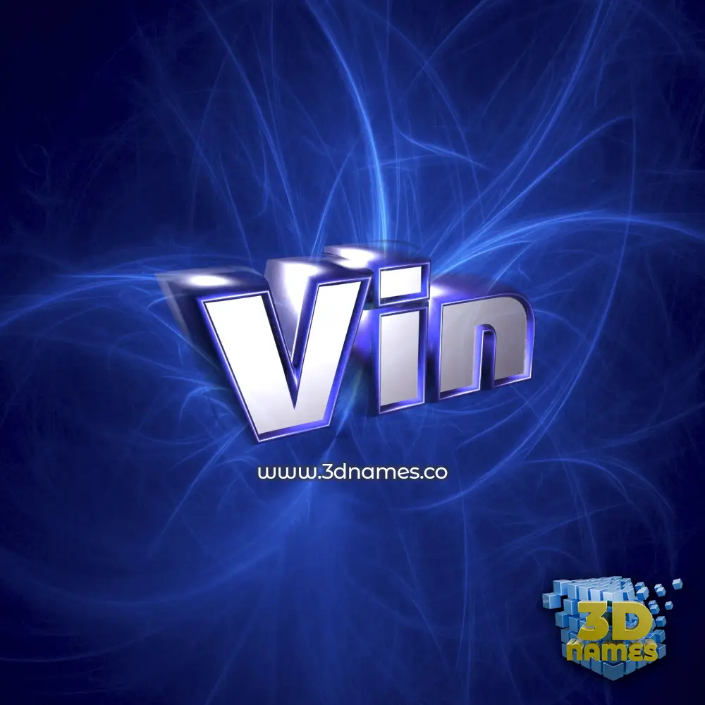 vin in Plasma style - 3D name wallpaper