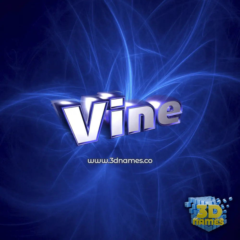 vine in Plasma style - 3D name wallpaper