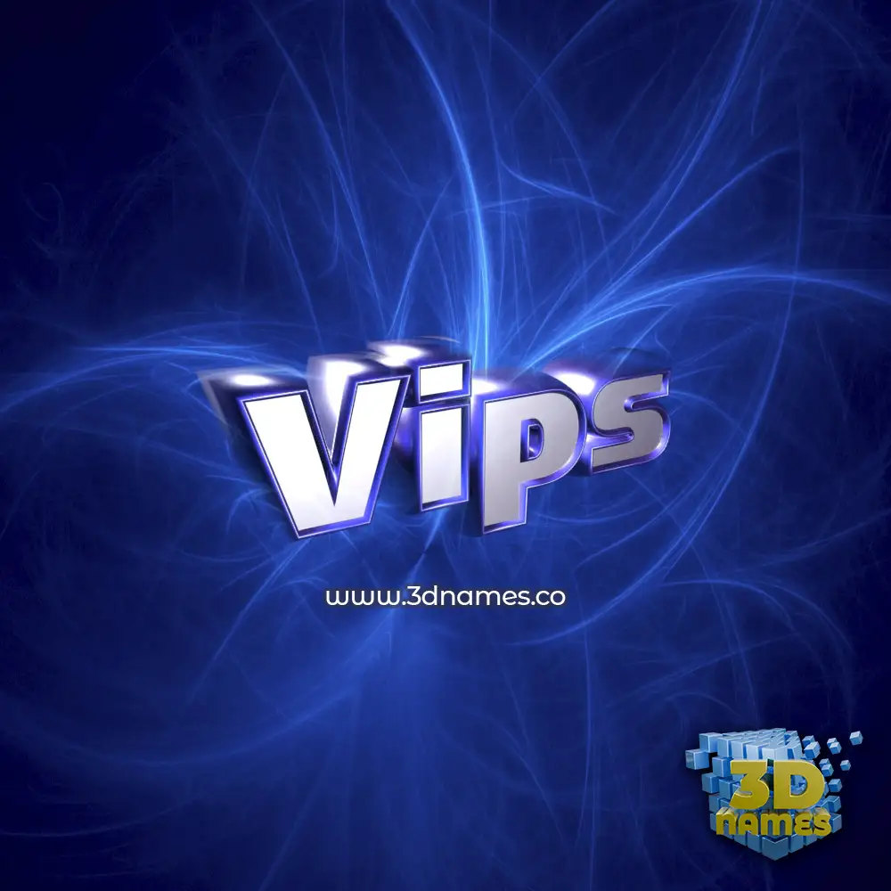 vips in Plasma style - 3D name wallpaper