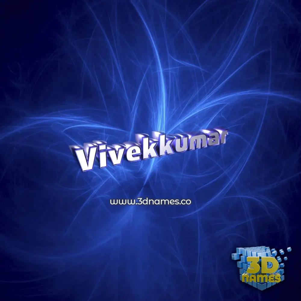 vivekkumar in Plasma style - 3D name wallpaper