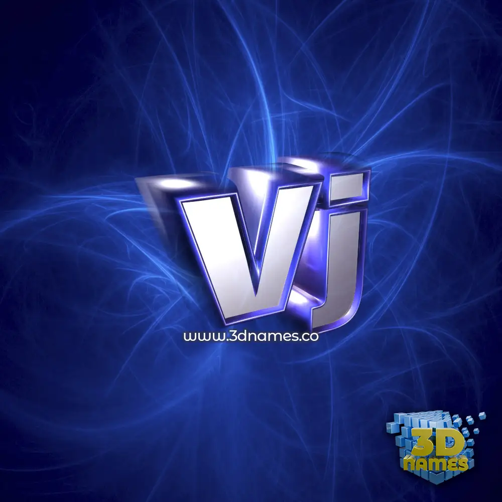 vj in Plasma style - 3D name wallpaper