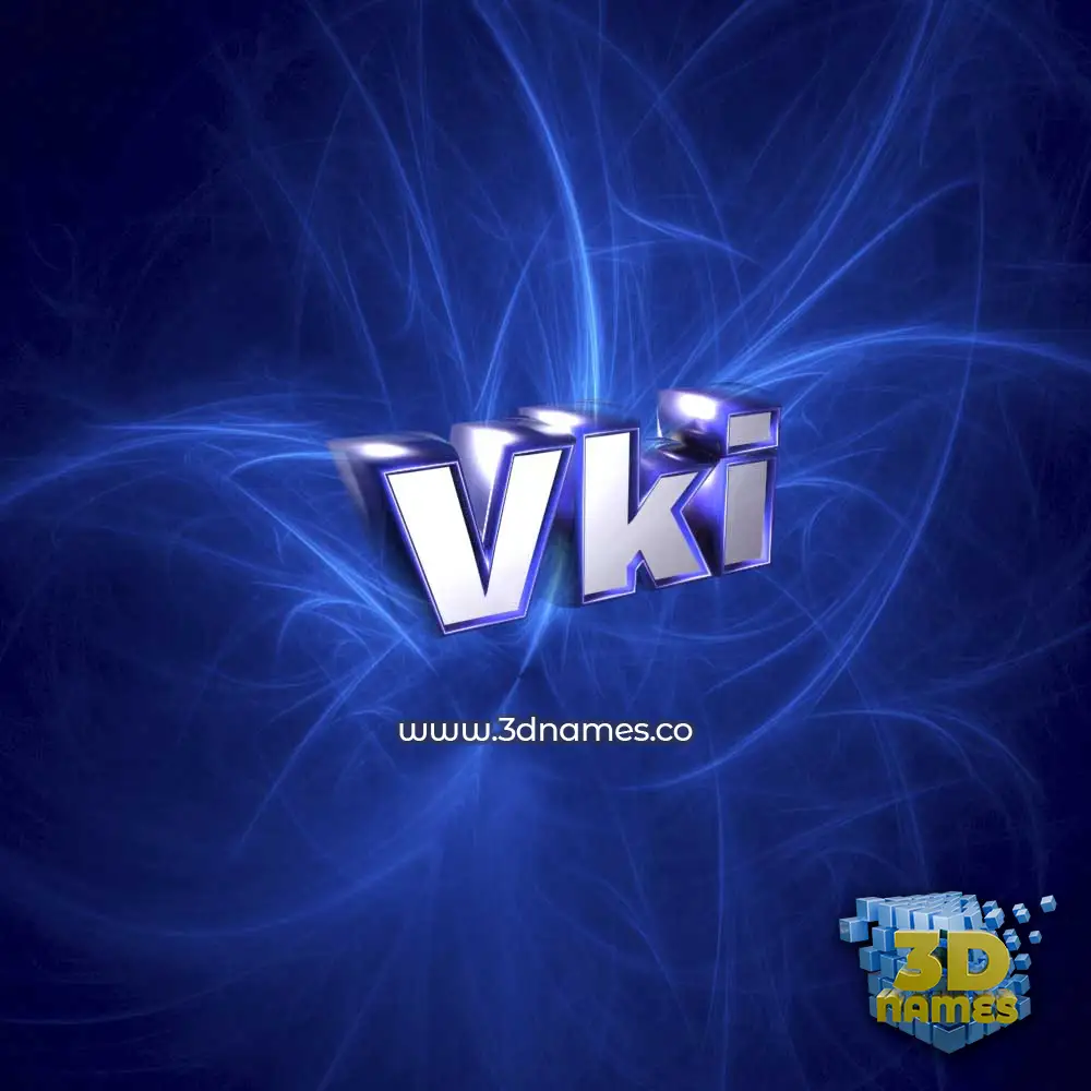vki in Plasma style - 3D name wallpaper