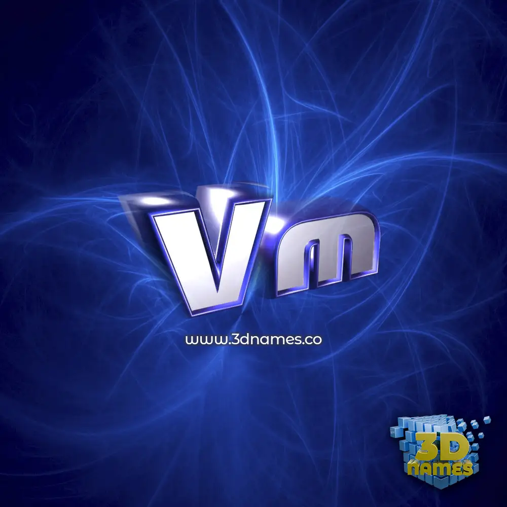 vm in Plasma style - 3D name wallpaper