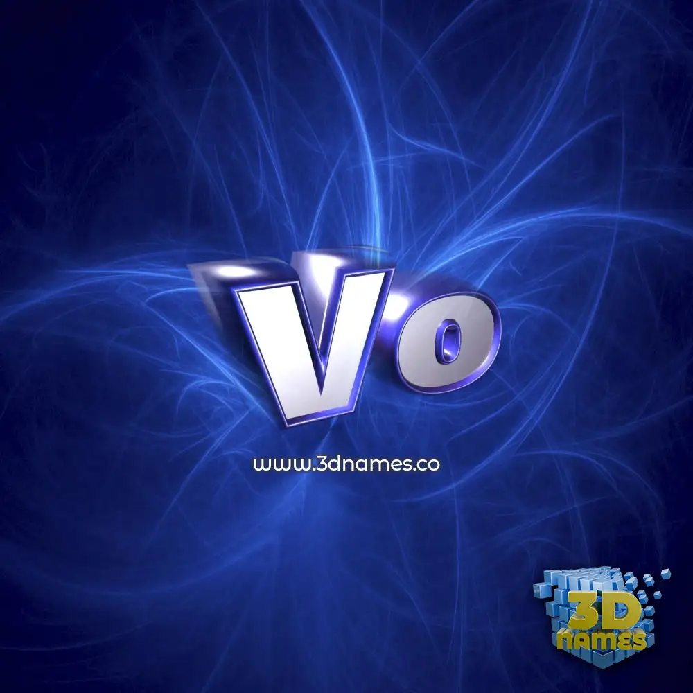 vo in Plasma style - 3D name wallpaper