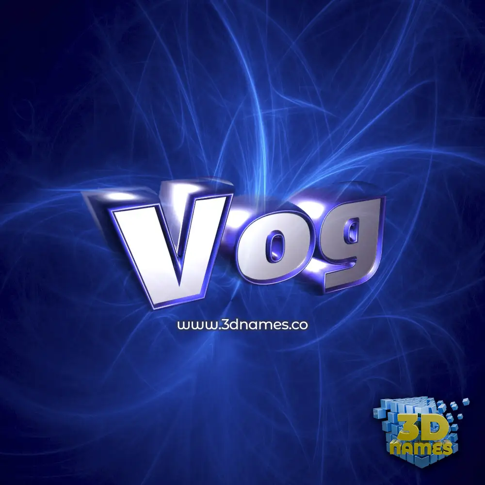 vog in Plasma style - 3D name wallpaper