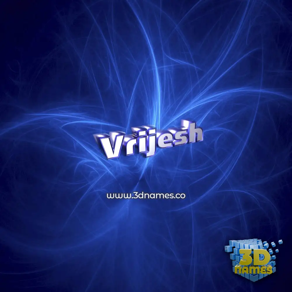 vrijesh in Plasma style - 3D name wallpaper