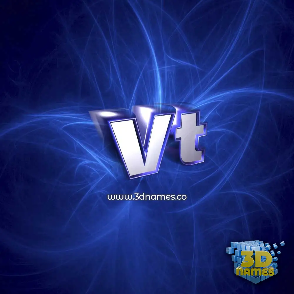 vt in Plasma style - 3D name wallpaper