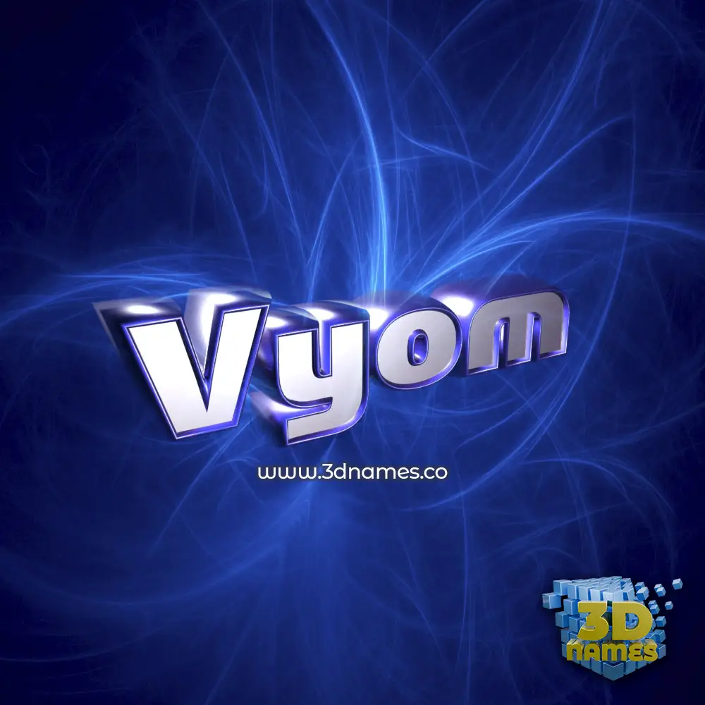 vyom in Plasma style - 3D name wallpaper