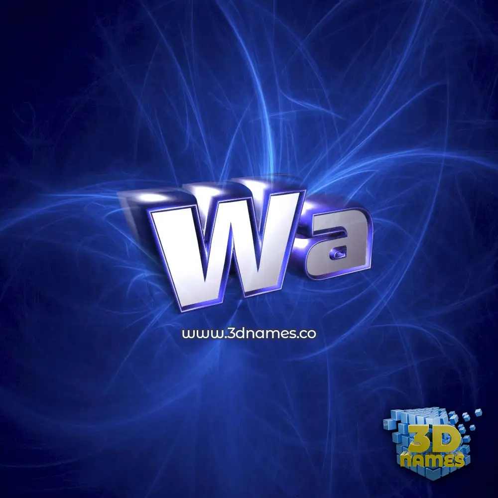 wa in Plasma style - 3D name wallpaper