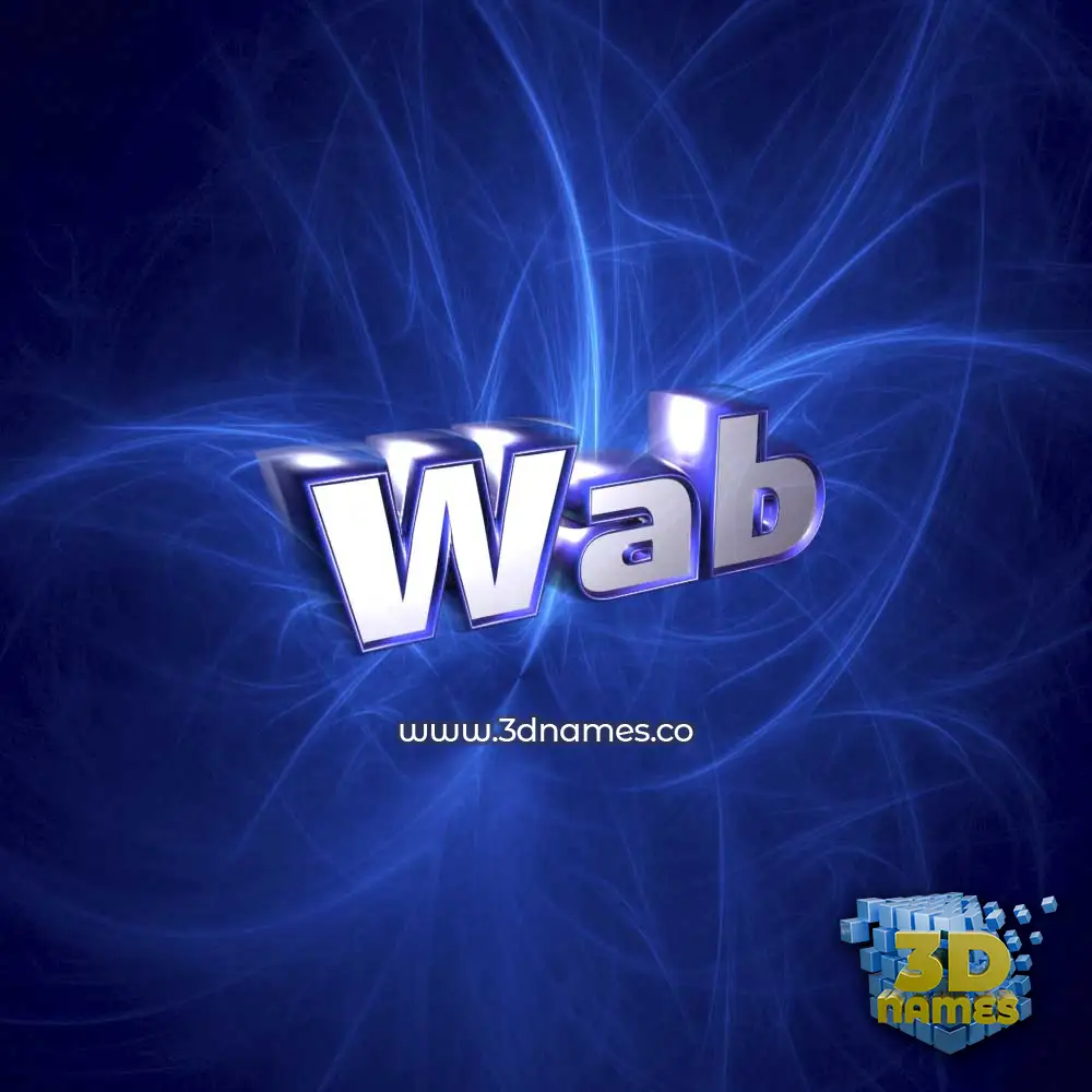 wab in Plasma style - 3D name wallpaper