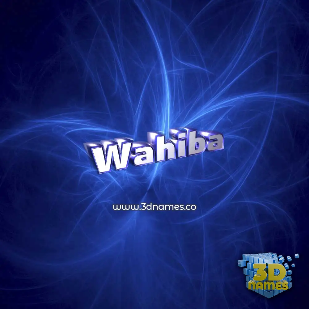 wahiba in Plasma style - 3D name wallpaper