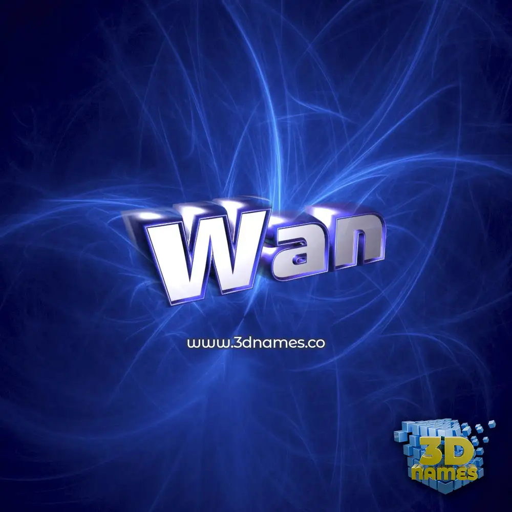 wan in Plasma style - 3D name wallpaper
