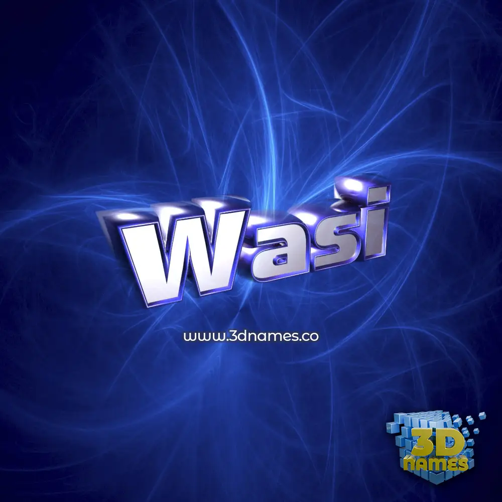 wasi in Plasma style - 3D name wallpaper