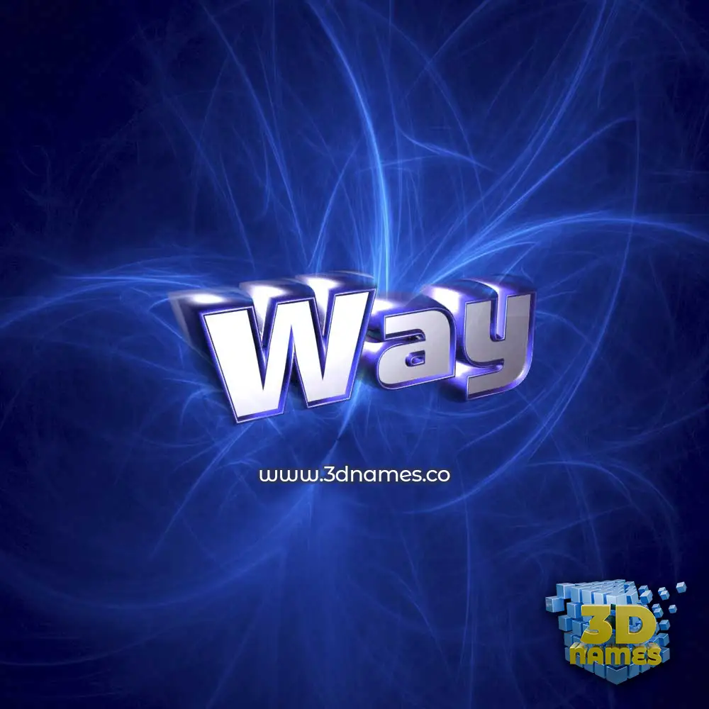 way in Plasma style - 3D name wallpaper