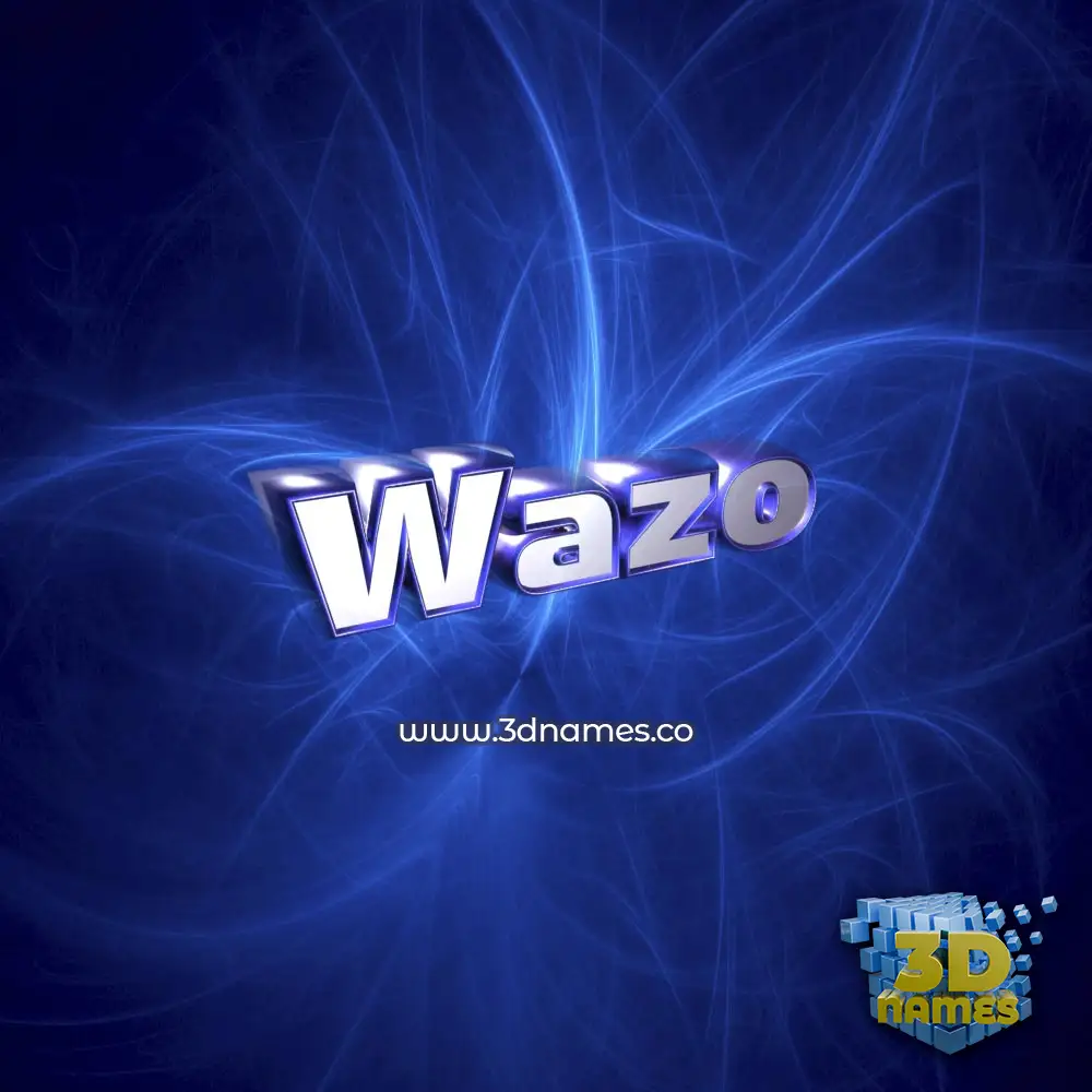 wazo in Plasma style - 3D name wallpaper