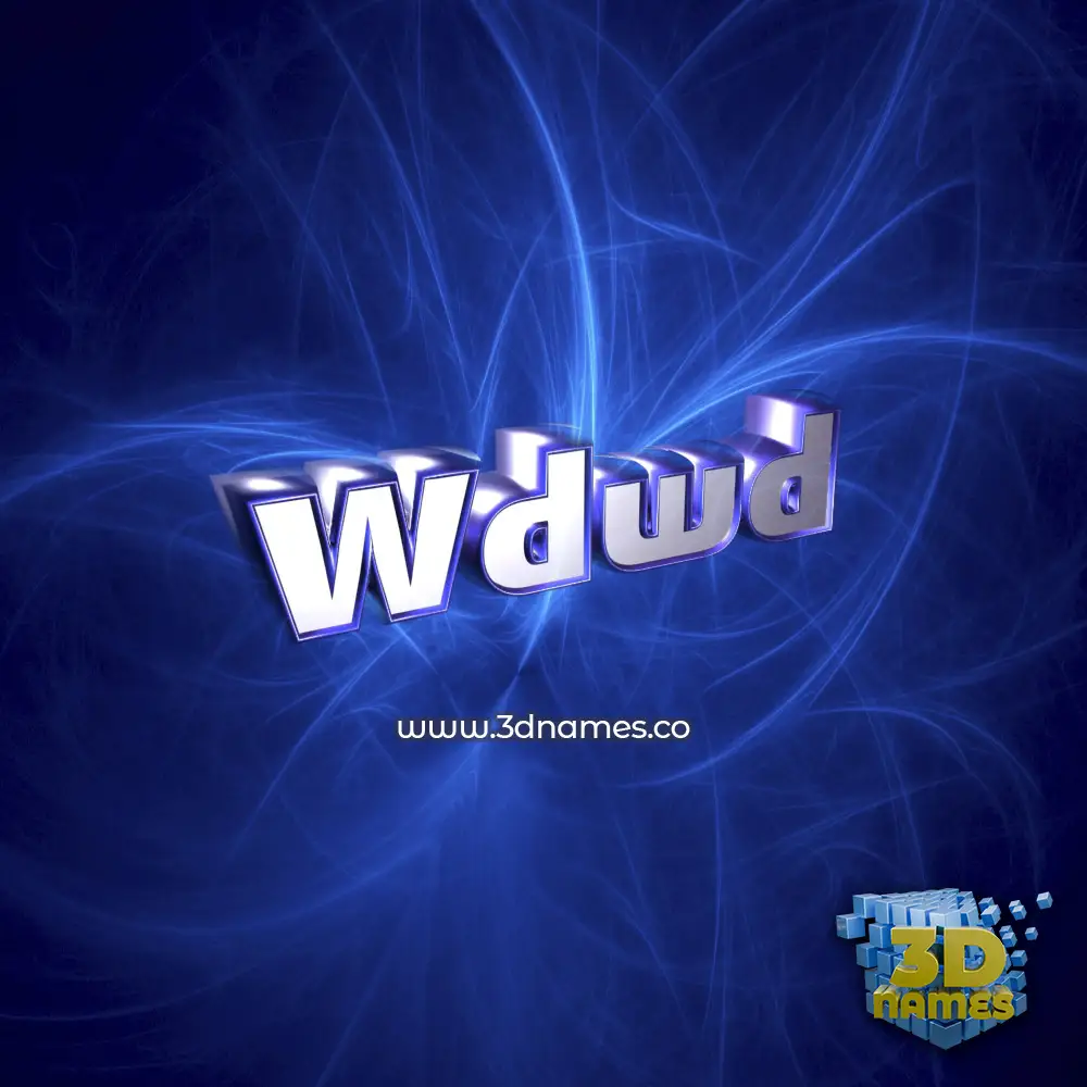 wdwd in Plasma style - 3D name wallpaper