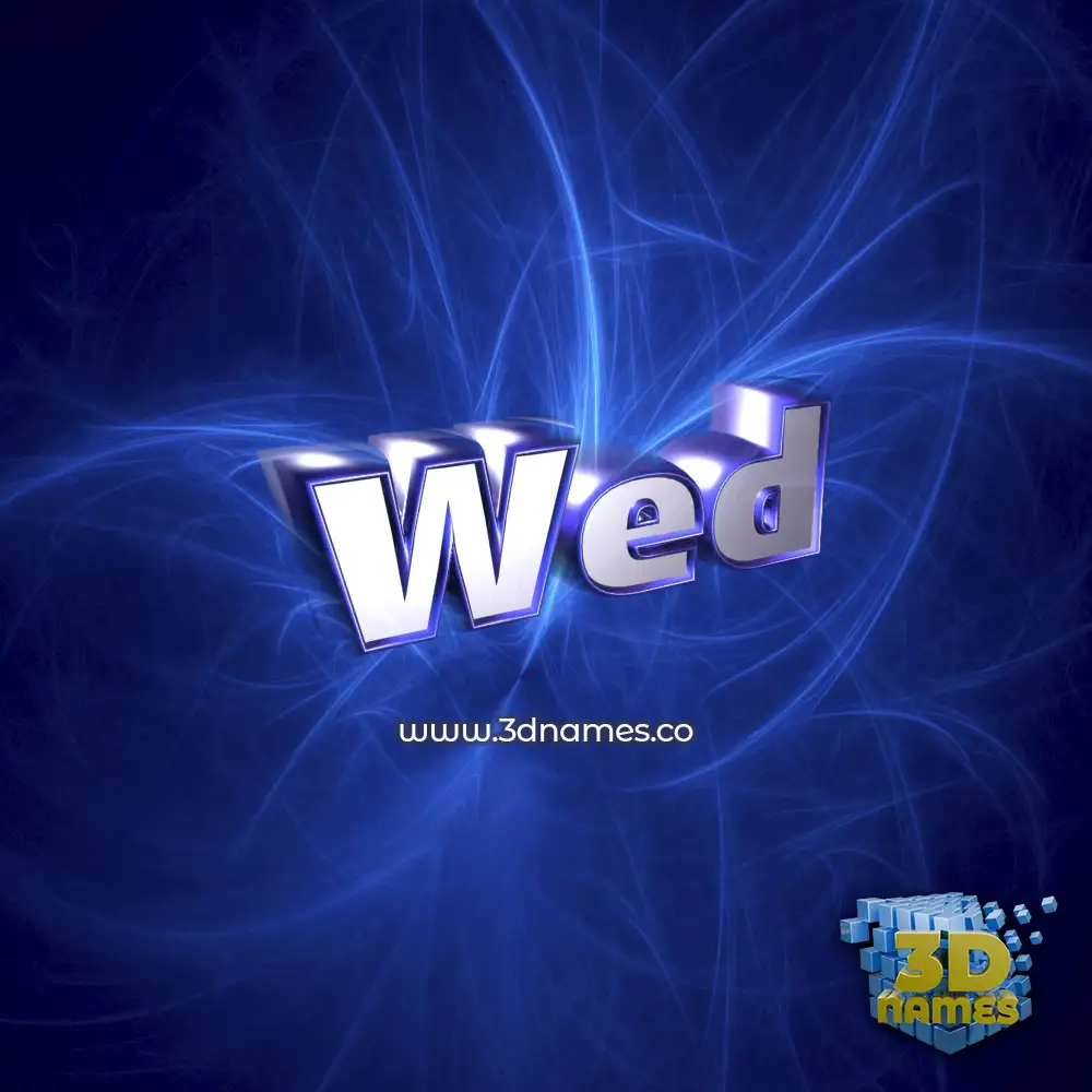 wed in Plasma style - 3D name wallpaper