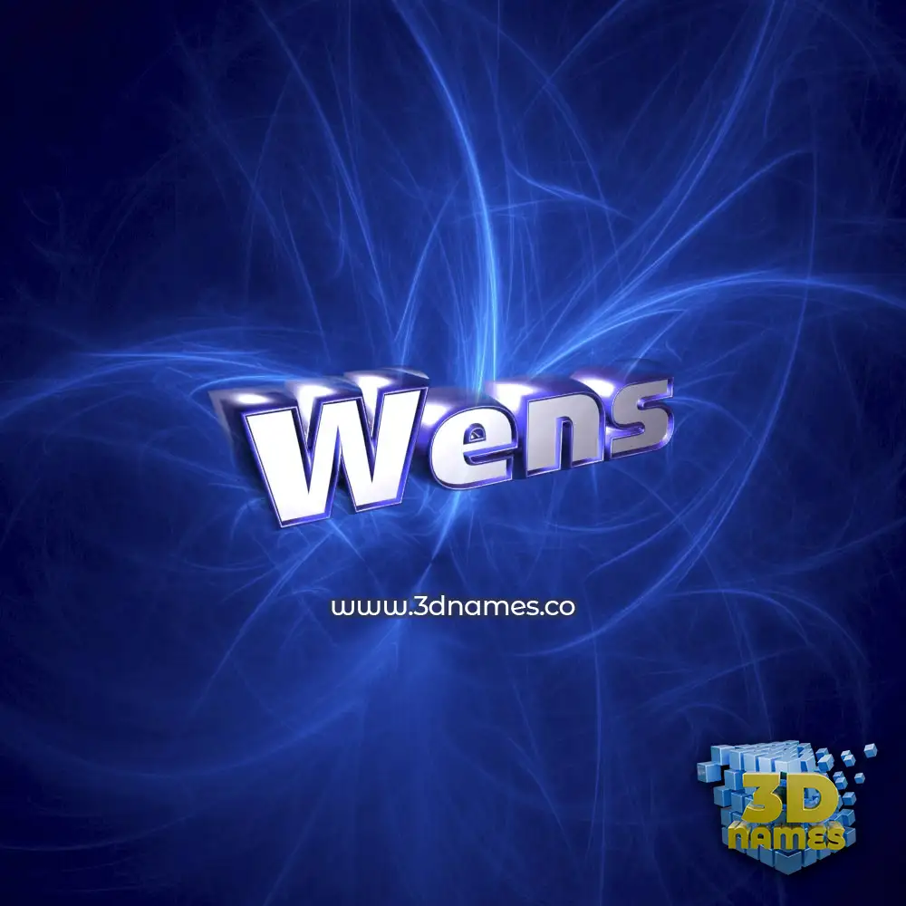 wens in Plasma style - 3D name wallpaper