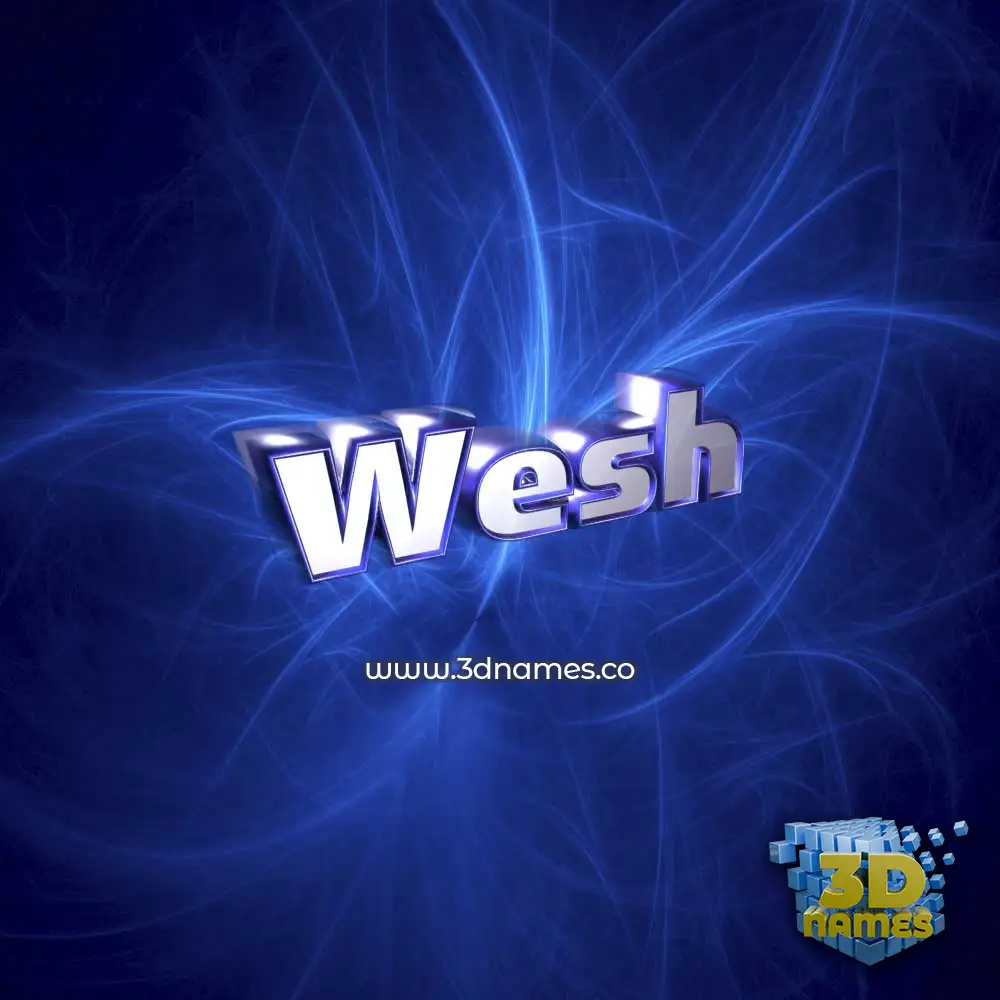wesh in Plasma style - 3D name wallpaper