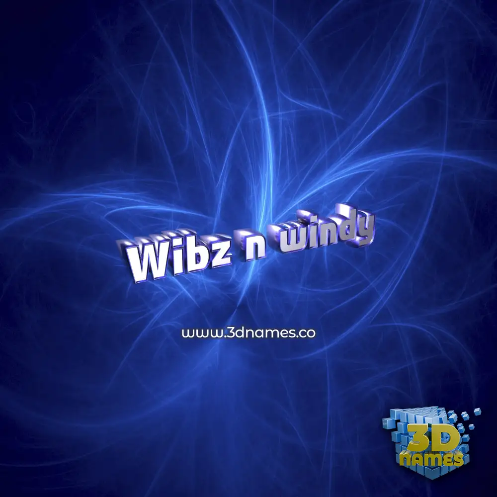 wibz n windy in Plasma style - 3D name wallpaper