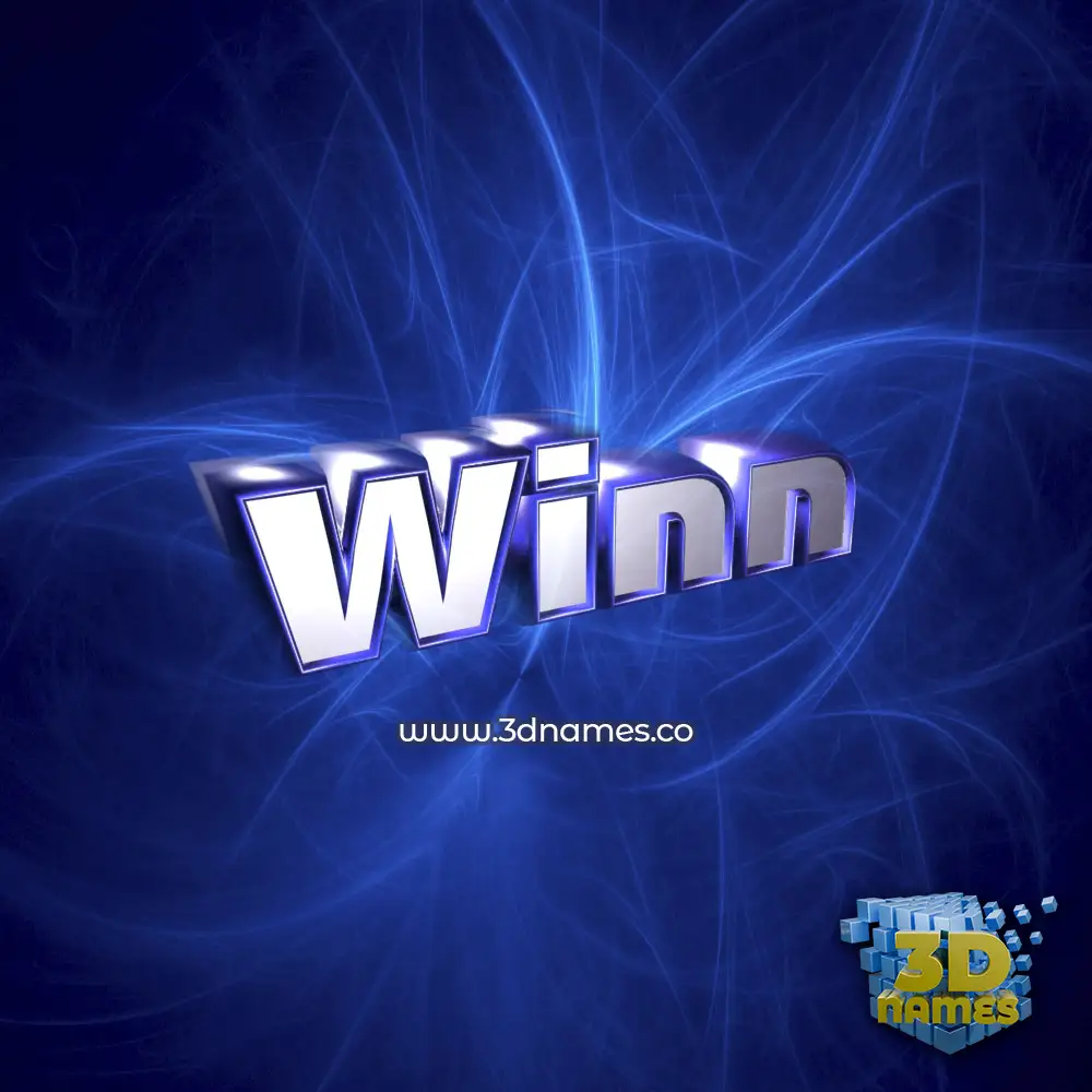 winn in Plasma style - 3D name wallpaper