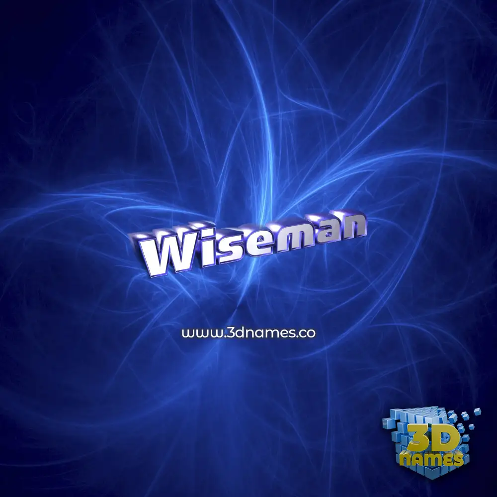 wiseman in Plasma style - 3D name wallpaper