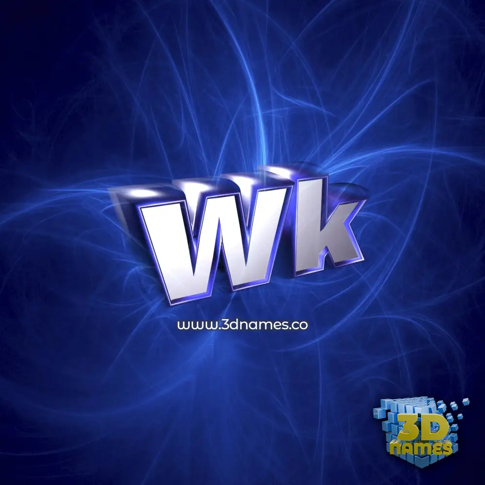 wk in Plasma style - 3D name wallpaper