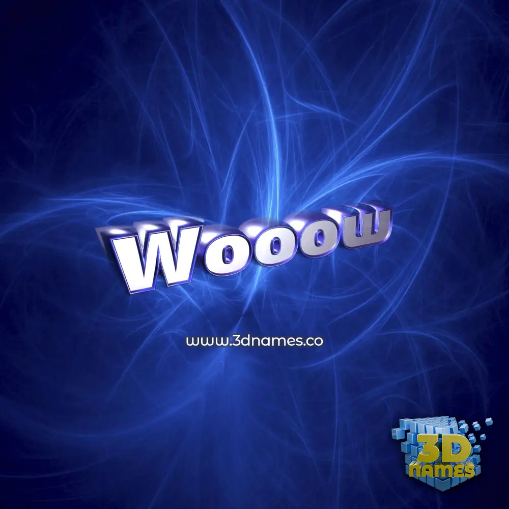 wooow in Plasma style - 3D name wallpaper