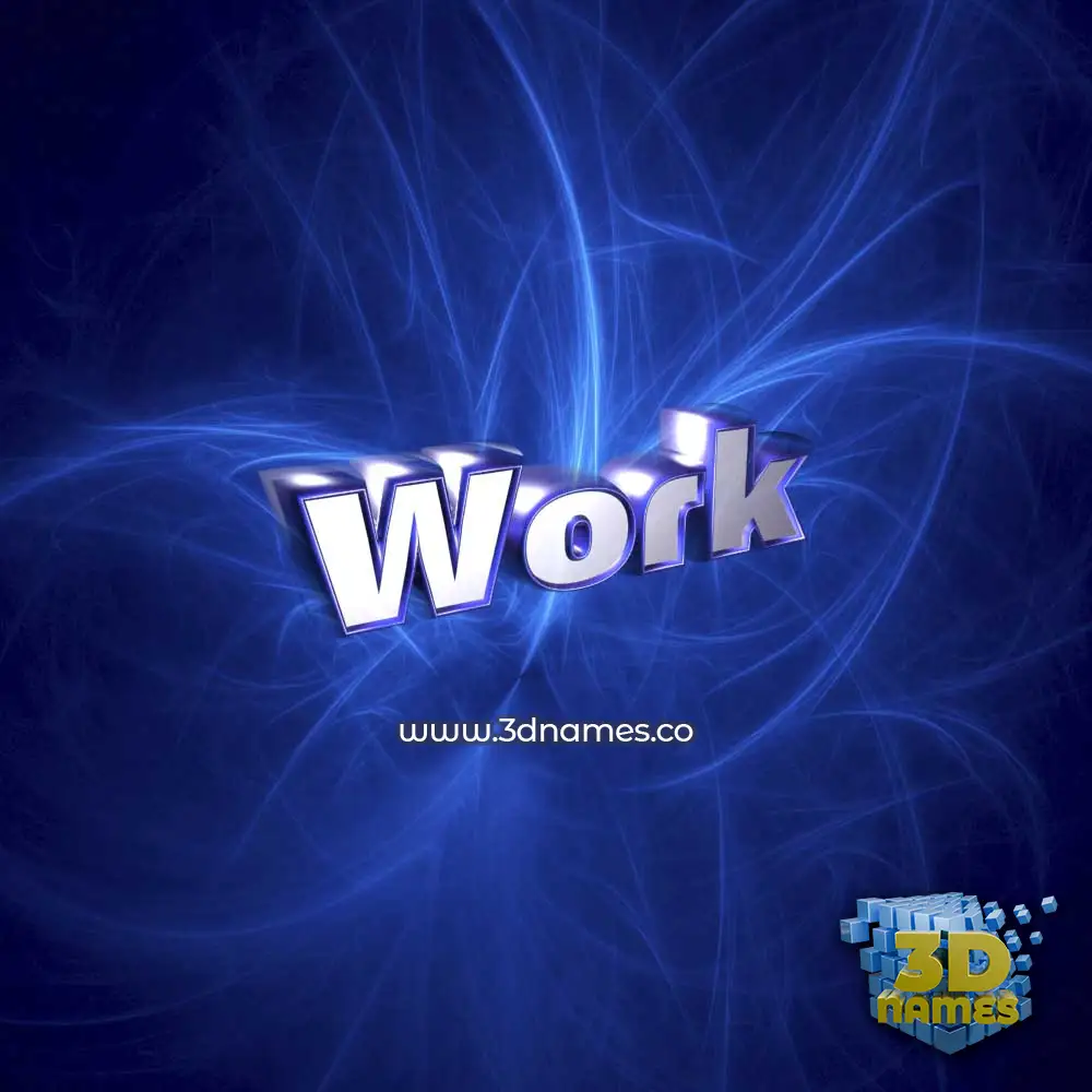 work in Plasma style - 3D name wallpaper