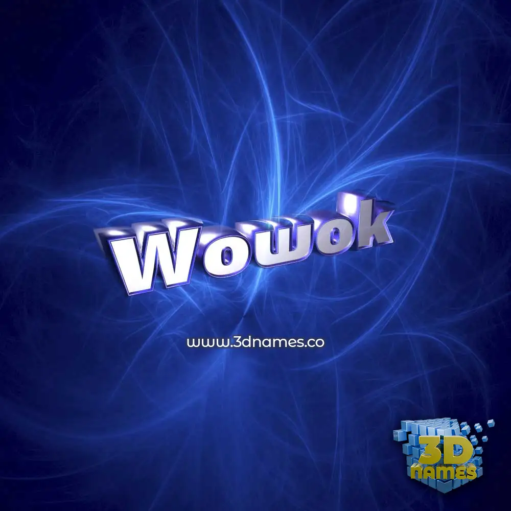 wowok in Plasma style - 3D name wallpaper