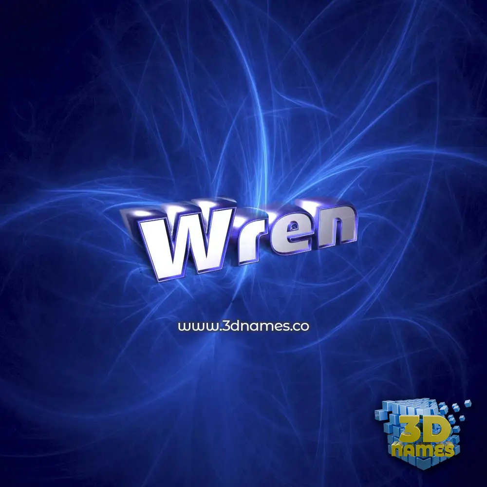wren in Plasma style - 3D name wallpaper