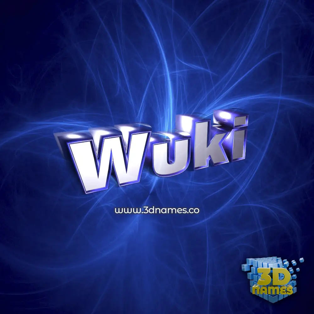 wuki in Plasma style - 3D name wallpaper